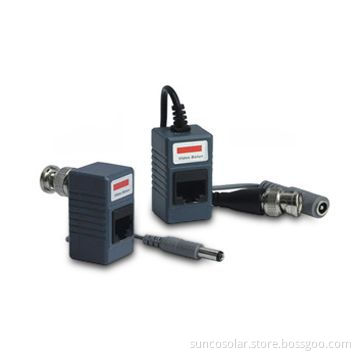Power video balun, transmit video, audio and power of the CCTV camera, Cat5 UTP cabling